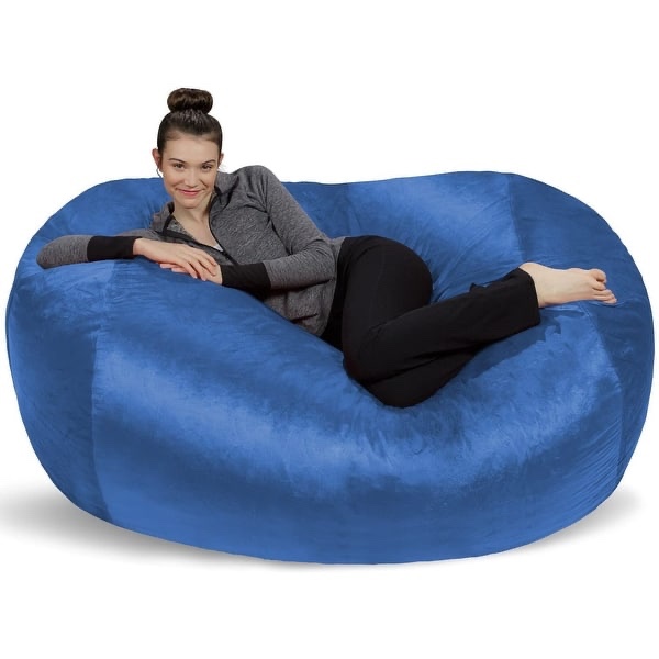 6 foot beanbag, lounger, large memory foam