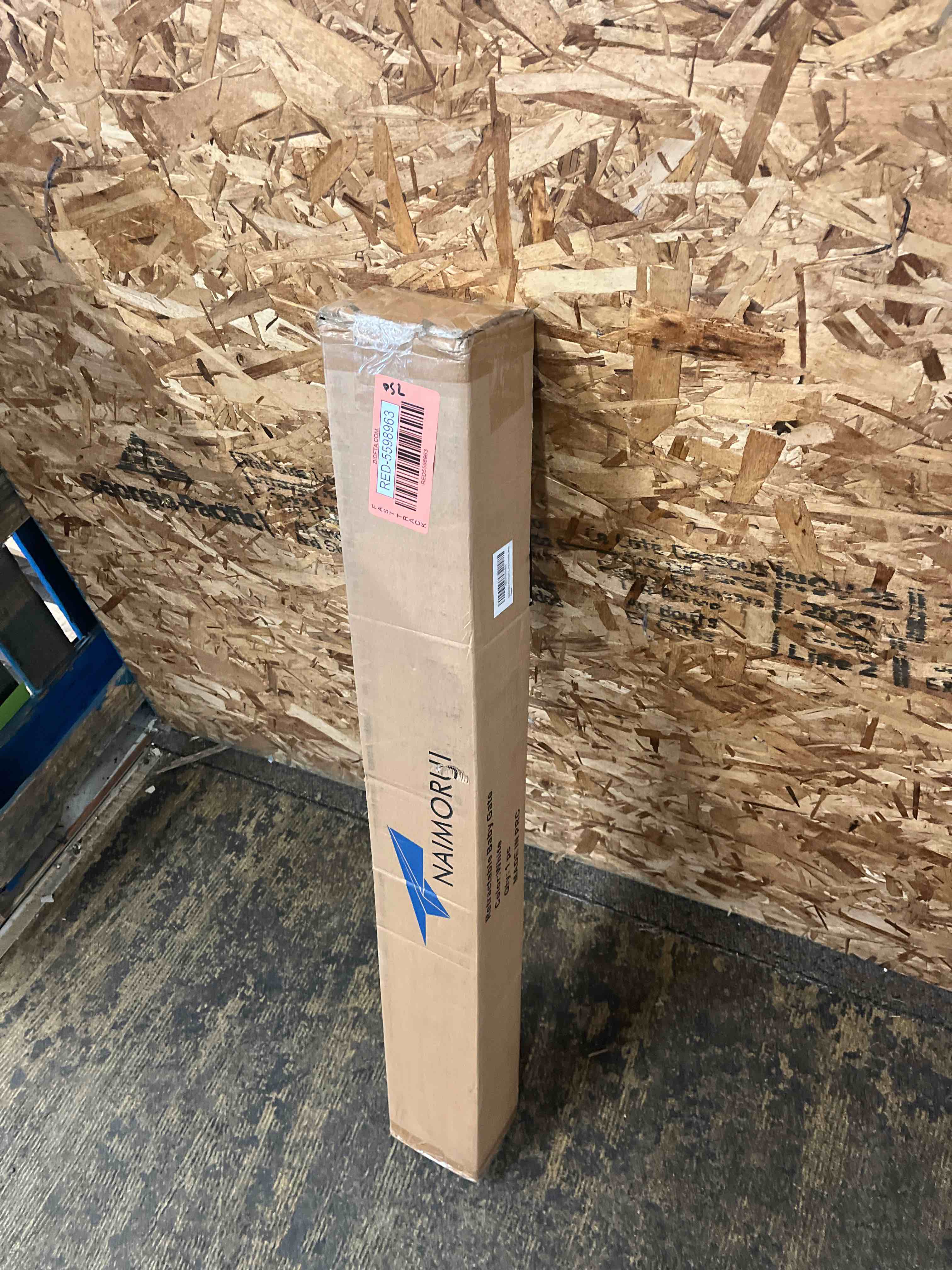 Retractable Baby Gate, Baby Gate for Doorways & Stairs 35" Tall, Extends up to 55" Wide, Pressure Mounted, Easy Walk-Thru Design, Child & Pet Friendly, Grey