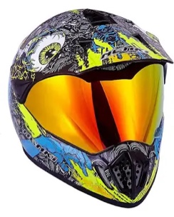 NENKI Dirt Bike Helmets ATV MX Motocross Four Wheeler Helmets for Adults Dual Sport Off Road Motorcycle Helmets for Men Women Full Face Helmet Dot Approved Color Red Shield