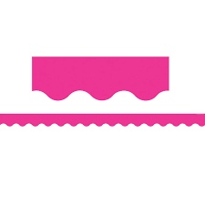 Teacher Created Resources Boarder Trim 35  x 2-3/16  Scalloped Hot Pink 6/Pack (TCR5582)
