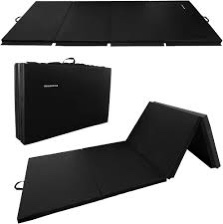Signature Fitness All Purpose 4 Foot x 8 Foot x 2 inch Extra Thick High Density Anti Tear Gymnastics Gym Folding Exercise Aerobics Mats, Multiple Colors Available
