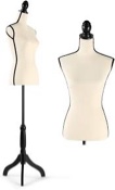HOMBOUR Female Mannequin Body, Sewing Mannequin Torso, 52-67 Inch Height Adjustable Dress Form with Tripod Stand for Display Dressmaker Jewelry, Black