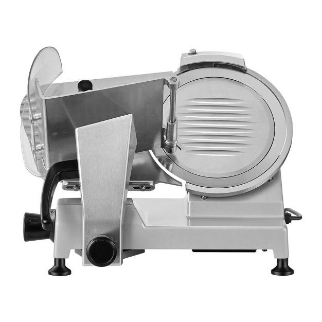 VEVOR 10" Commercial Meat Slicer, 240W Electric Deli Food Slicer with Carbon Steel Blade, Built-In Sharpener & 0-0.47" Adjustable Thickness, Silver