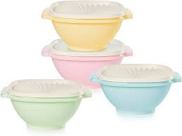 Tupperware Heritage 5pc Canisters Set Pastel