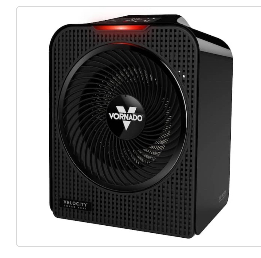 Forced Air Velocity 5 Whole Room 1500-Watts 5118 BTU Electric Space Fan 