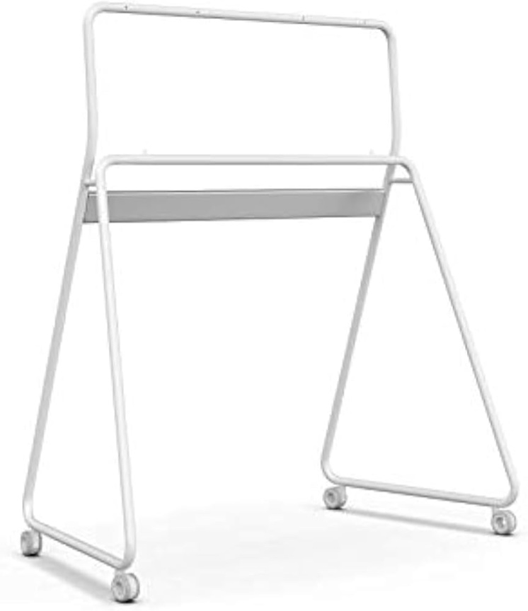 Vibe 55'' Interactive Whiteboard Portable Stand, Four Lockable Wheels, Sleek Design for The Modern Office or Classroom (White)