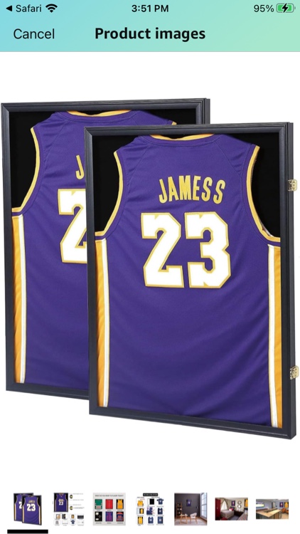 Jersey Display Frame Case, Large Lockable Shadow Box Sports Jersey Frame with 98% UV Protection Acrylic and Hanger for Baseball Basketball Football Shirt