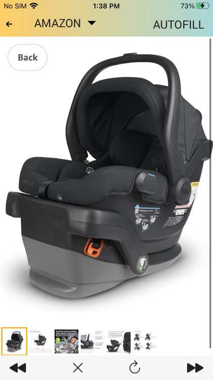 UPPAbaby Mesa V2 Infant Car Seat/Easy Installation/Innovative SmartSecure Technology/Base + Robust Infant Insert Included/Direct Stroller Attachment/Jake (Charcoal)