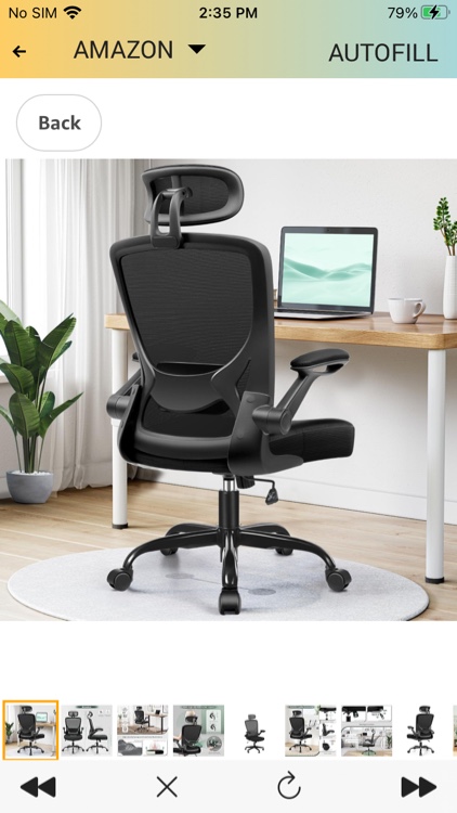 KERDOM Ergonomic Office Chair, Breathable Mesh Desk Chair with Headrest and Flip-up Arms for Office,Gaming,Computer Lumbar Support Swivel Task Chair, Adjustable Height,Black