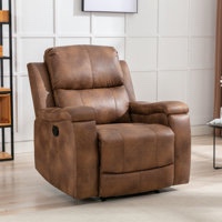 Vintage brown leather recliner