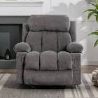 Recliner Gray Velvet Powered Reclining Massage Chair (CD0150EF21D-D099M-WF)