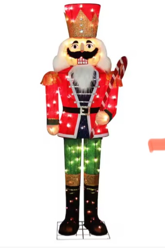 5 ft. 3D Nutcracker Outdoor Christmas Holiday Yard Decoration Warm White Light