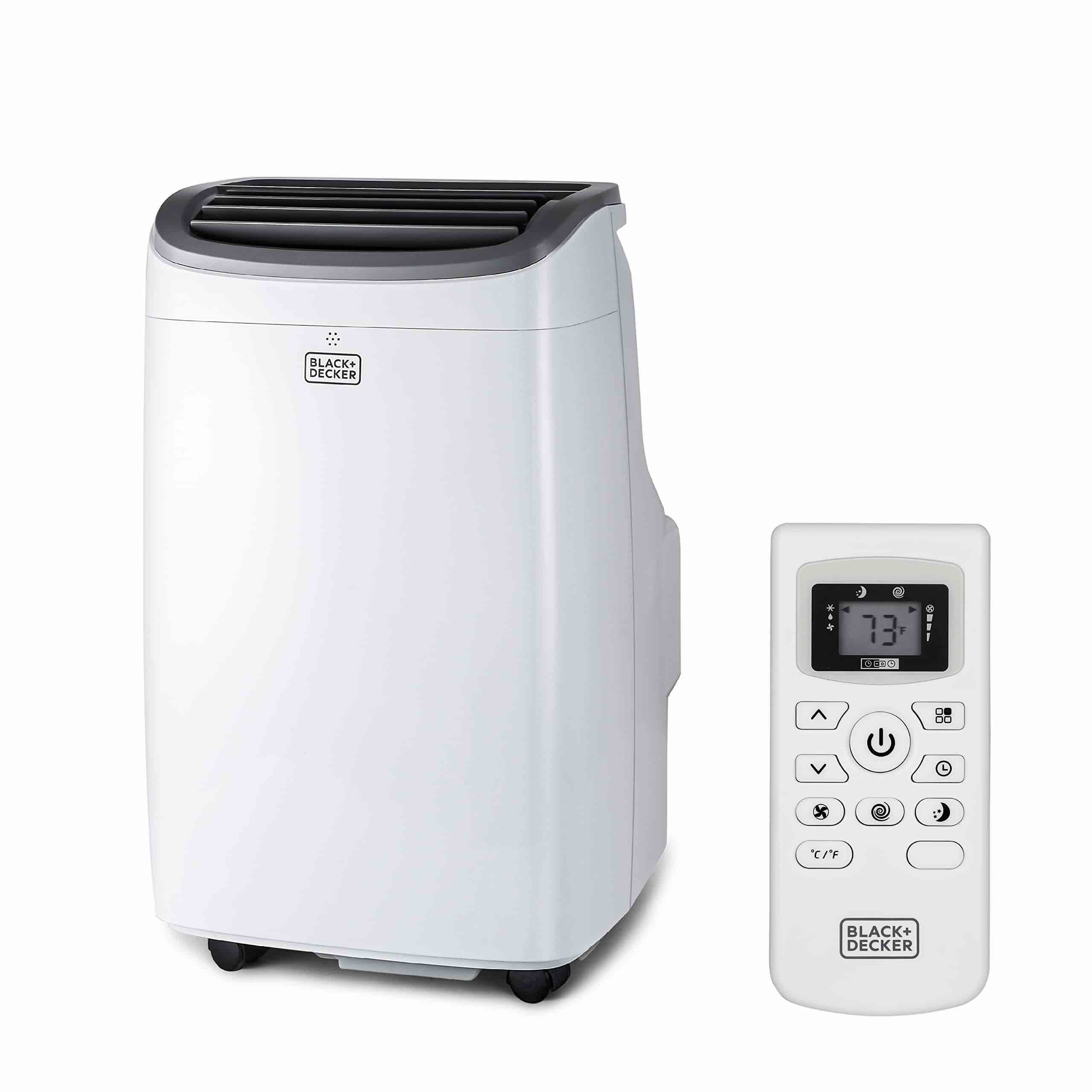 BLACK+DECKER 8 000 BTU Portable Air Conditioner up to 350 Sq. with Remote Control  White
