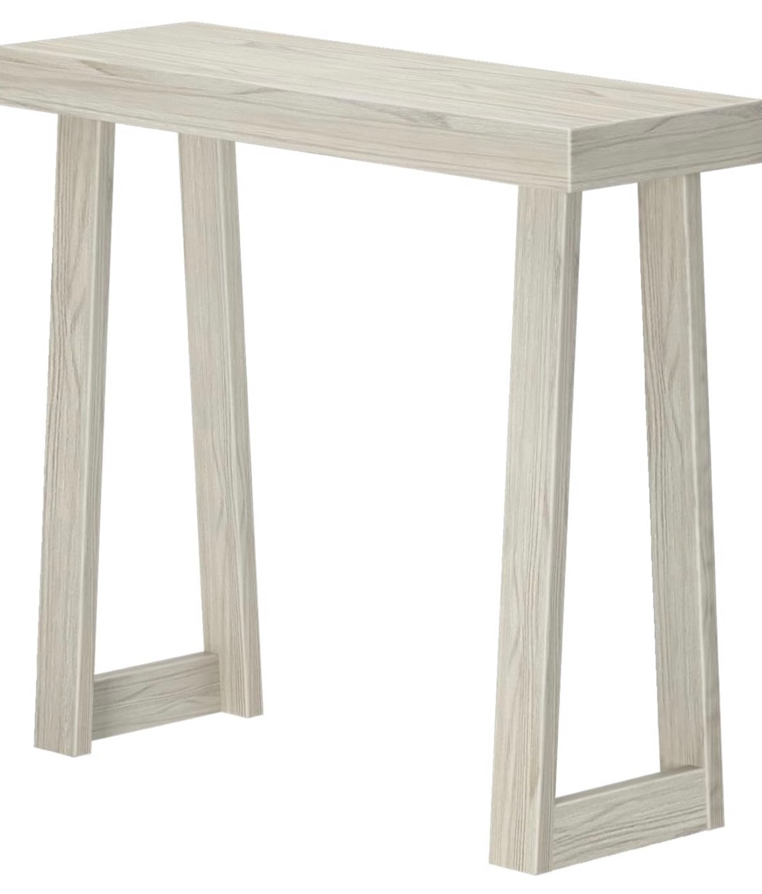 Plank+Beam Solid Wood Console Table, 36 Inch, Sofa Table, Narrow Entryway Table for Hallway, Behind The Couch, Living Room, Foyer, Easy Assembly, White Sand Wirebrush, 230140-153