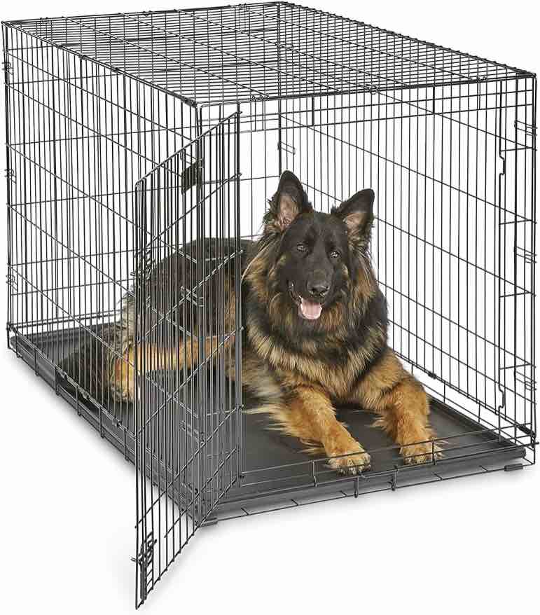 MidWest Homes for Pets Newly Enhanced Single Door iCrate Dog Crate, Includes Leak-Proof Pan, Floor Protecting Feet, Divider Panel & New Patented Features