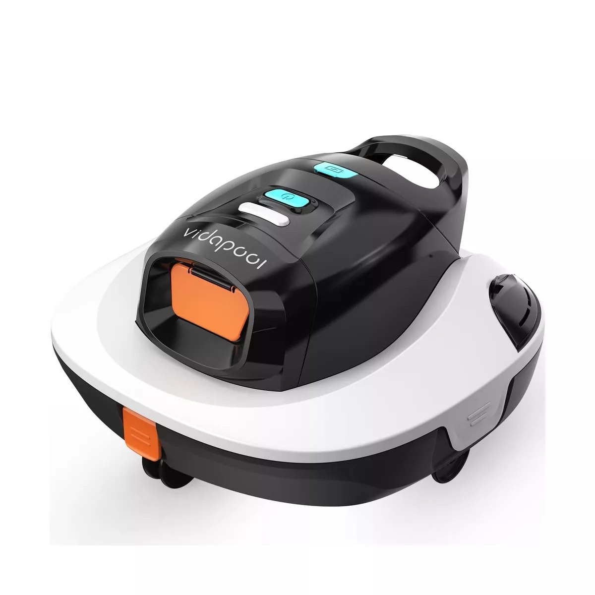 Cordless Robotic Pool Vacuum Cleaner,Portable Swimming Pool Vacuum Self-Parking Technology with LED Indicator,Ideal for Above Ground/Flat Pools up to 860 Sq.Ft,Lasts 90 Mins-White