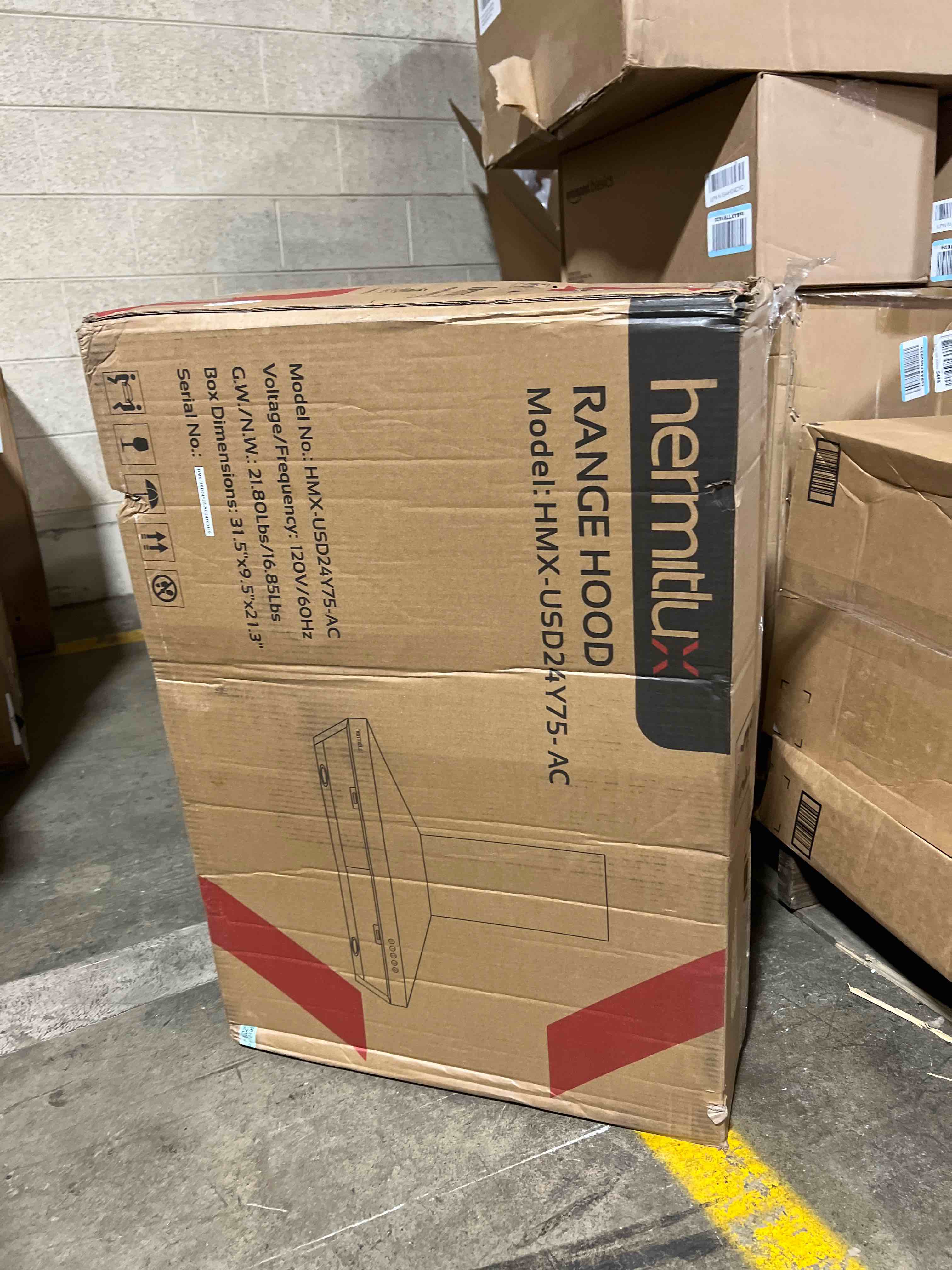 Hermitlux Range Hood 30 inch Stainless Steel, Wall Mount Vent Hood for