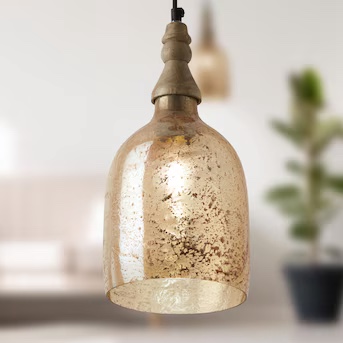 River of Goods Champagne Transitional Geometric LED Hanging Pendant Light