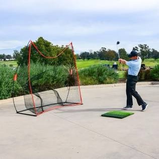 GoSports Golf Practice Hitting Net | Huge 7' x 7' Personal Driving Range for Indoor or Outdoor Swing Practice | Designed by Golfers for Golfers