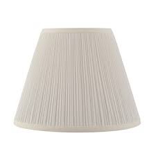 Aspen Creative 33055, Hardback Empire Transitional Spider Lamp Shade, Mushroom Pleated Off-White, 7" Top x 13" Bottom x 10" Slant
