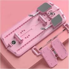 JANUA Pilates Reformer Machine, Pilates Board, Multifunctional Abdominal Board with Resistance Band, Push up, Ab Machine, Core Trainer, ab Workout Equipment for Women (Pink)