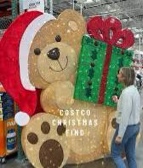 Giant Christmas 8 ft 7' in. Light-Up Holiday Bear with Present (COMPLETE)