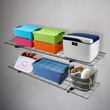 FLEXIMOUNTS 2-Pack 1x4ft 12-inch-by-48-inch Wall Shelf Garage Storage Rack Wall Mounted Floating Shelves, Black