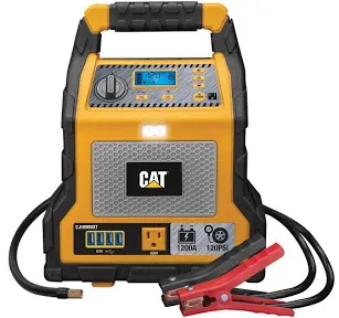 Cat Power Station with 1 200-Peak-Amp Jump Starter  Tire Compressor  and Power Inverter  CJ1000DXT