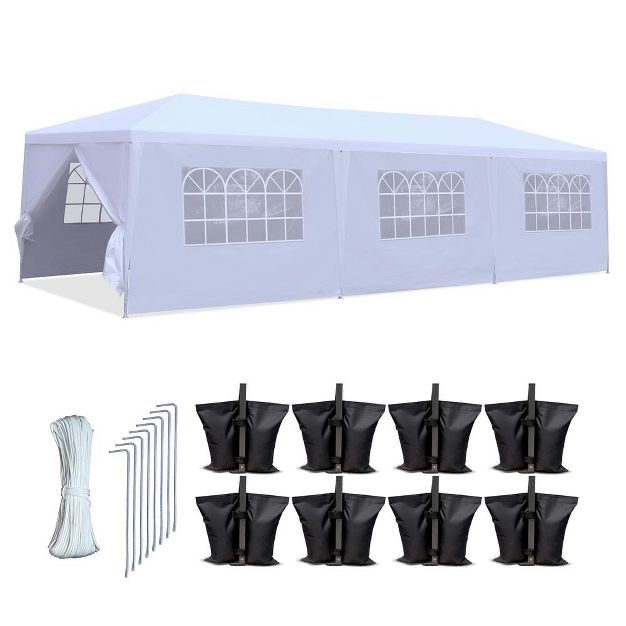 SereneLife Party Commercial Instant Shelter with 4 Walls - White (Box 1 of 5)