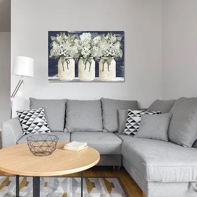 iCanvas White Floral Trio by Cindy Jacobs