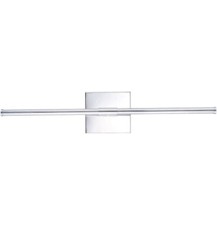 23.6 inch 2 light minimalist linear LED silver