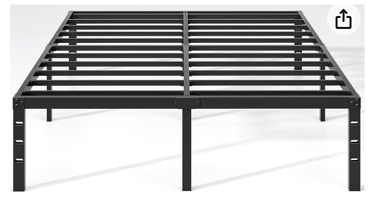 Metal Bed Frame-Simple and Atmospheric Metal Platform Bed Frame, Storage Space Under The Bed Heavy Duty Frame Bed, Sturdy Full Size Bed Frame, Suitable for Bedroom, Full