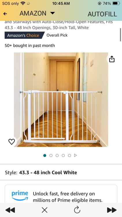 BalanceFrom Easy Walk-Thru Safety Gate for Doorways and Stairways with Auto-Close/Hold-Open Features