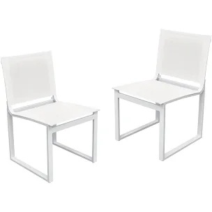Renava Kayak Modern Outdoor White Dining Chair (Set of 2)