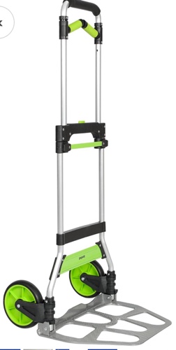 Folding Hand Truck and Dolly,309 lb Capacity Aluminum Portable Cart with Telescoping Handle and PP+EVA Wheels