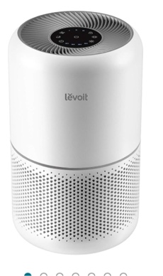 LEVOIT Air Purifier for Home Allergies Pets Hair in Bedroom, Covers Up to 1095 ft² by 45W High Torque Motor, 3-in-1 Filter with HEPA sleep mode, Remove Dust Smoke Pollutants Odor, Core300-P, White