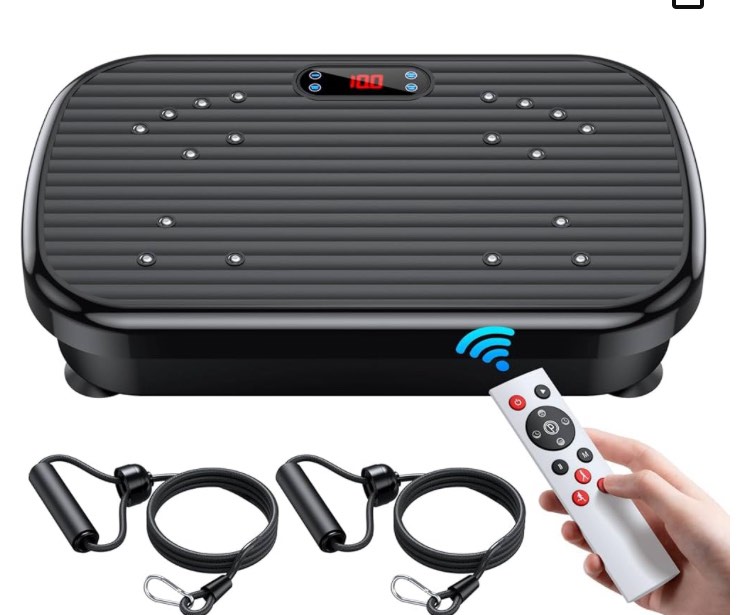 Vibration Plate Exercise Machine, Power Waver Vibration Plate Platform for Lymphatic Drainage Whole Body Vibration Plate Machine Helps Weight Loss Shaping Toning Wellness Home Gyms Workout