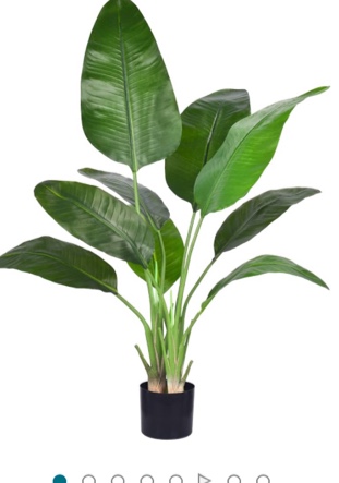  Artificial Plant - Fake Plants Areca Palm Tree, No Need Styling Faux Tropical Palm Potted Tree for Home Office Decor (4FT-1Pack, Upgraded Bird of Paradise)