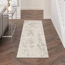 quam abstract modern machine woven area rug in cream/gray
