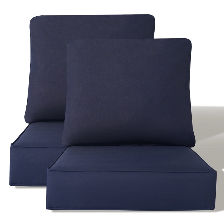 outdoor cushion set of 2, 5.75 inch deep seat patio furniture cushions with removable cover,replacement patio cushion set for chair,sofa,loveseat
