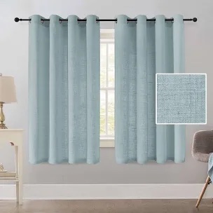 Thick Linen Farmhouse Window Curtain Drapes Linen Curtains 84 Iner 