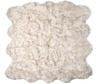 Leakes Tan Faux Fur Ombre Flokati Washable Non Skid Area Rug