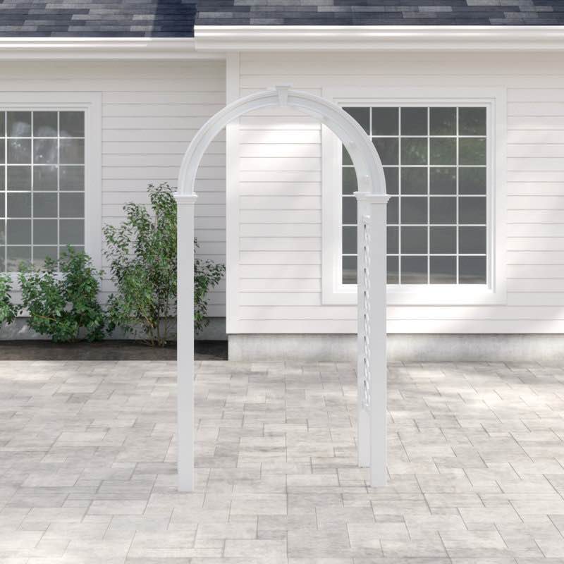 Kilmore 49'' W x 24'' D Polyvinyl Chloride (PVC) Arbor in White