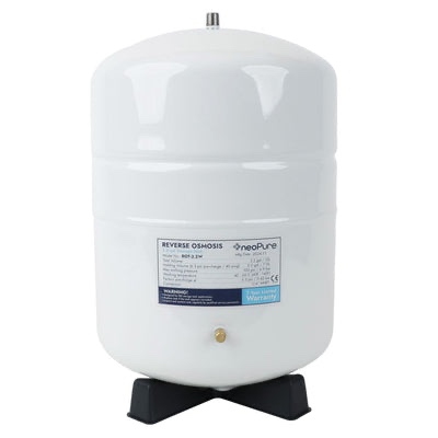 NeoPure Tank RO Storage 3.2 Gal, 9.5" dia x 13.8" h, 1/4" MNPT White