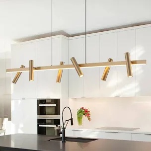 7 - light led linear kitchen island pendant