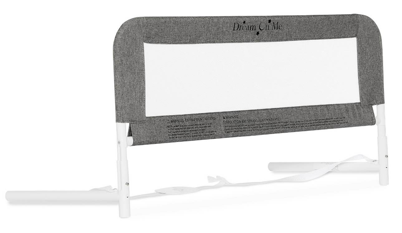 Dream On Me Security Rail For Twin Size Bed in Gray