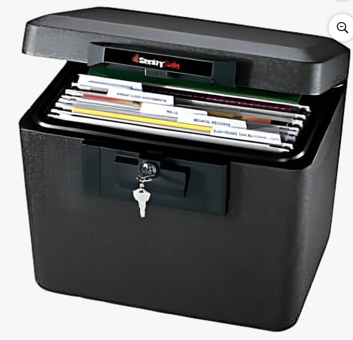 SentrySafe 1170 Fire-Resistant Box Safe with Key Lock, 0.61 Cu. ft., Black