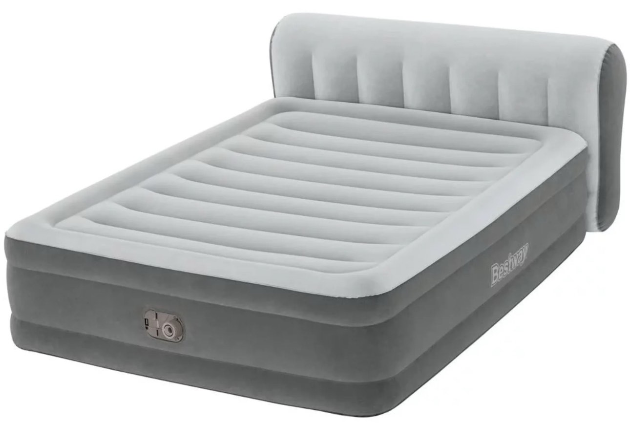Bestway® Headboard Tritech Airbed Queen 18" with Built-in AC Pump