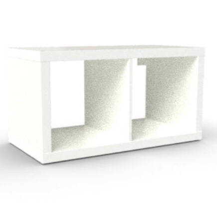 ikea STUVA white double cube storage shelf 47x19x25” 14729
