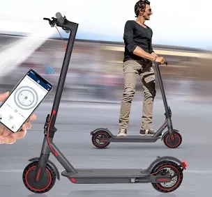 PLAYBIK Electric Scooter for Adult,350W Commuter Electric Kick Scooter Up to 19MPH & 19-21Miles Range Powerful Sport Scooters w/Double Braking,8.5''Tires Foldable LED Display E Scooter for Adult Teens